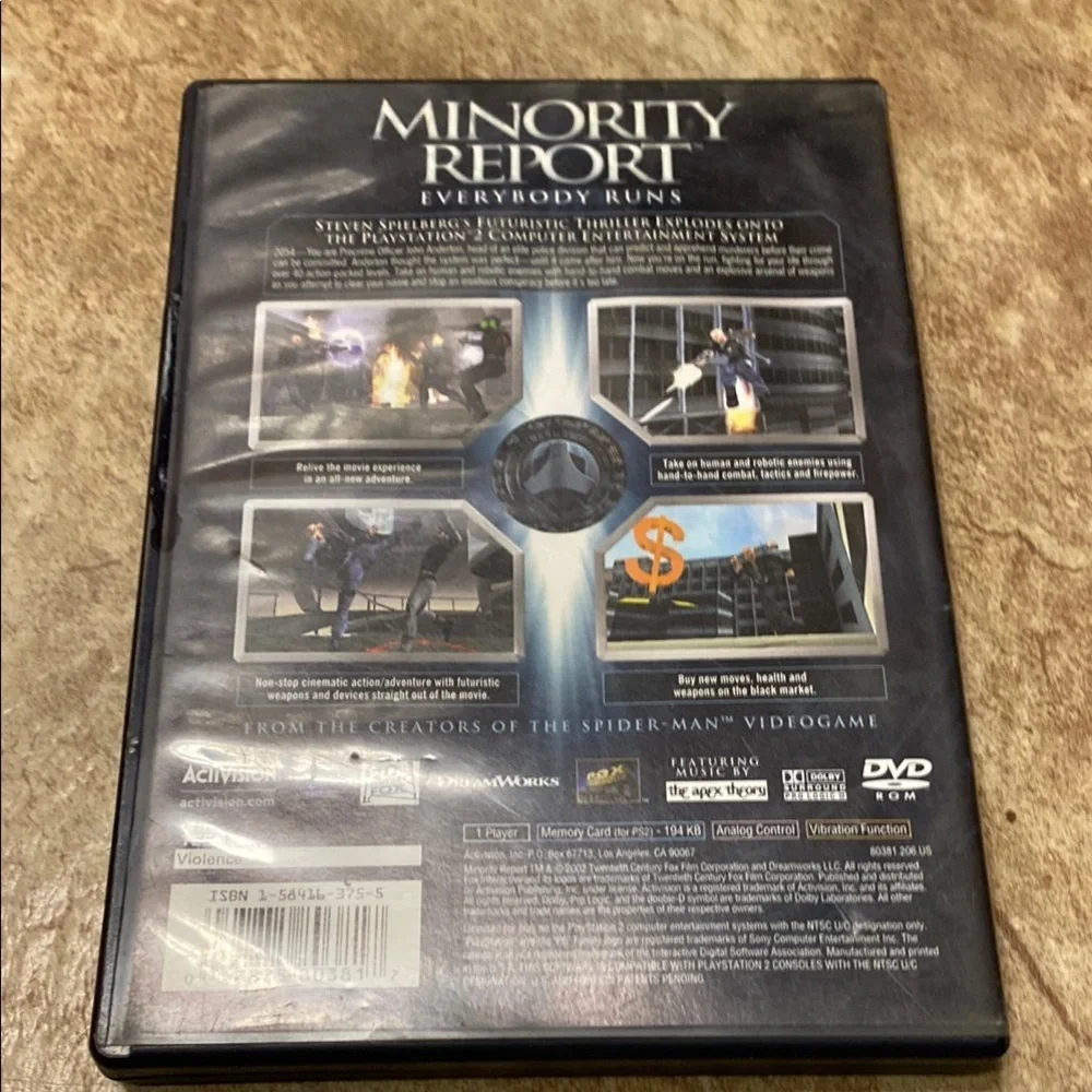 PlayStation 2 Minority Report Game
